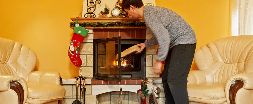 Rusted Metal Fireplace Restoration in Bella Vista, Arkansas